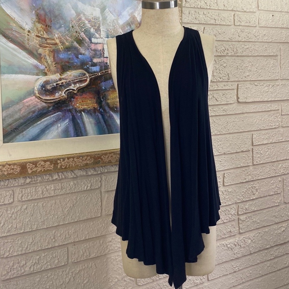 Fibers By Barbara Lesser Cardigan Duster Vest